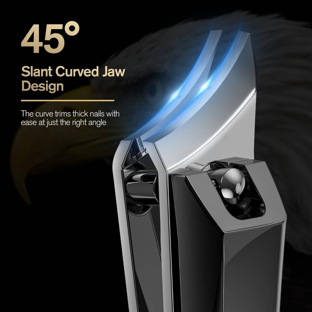 Ingrown nail clipper with slant curved jaw cutting blade for thick nails