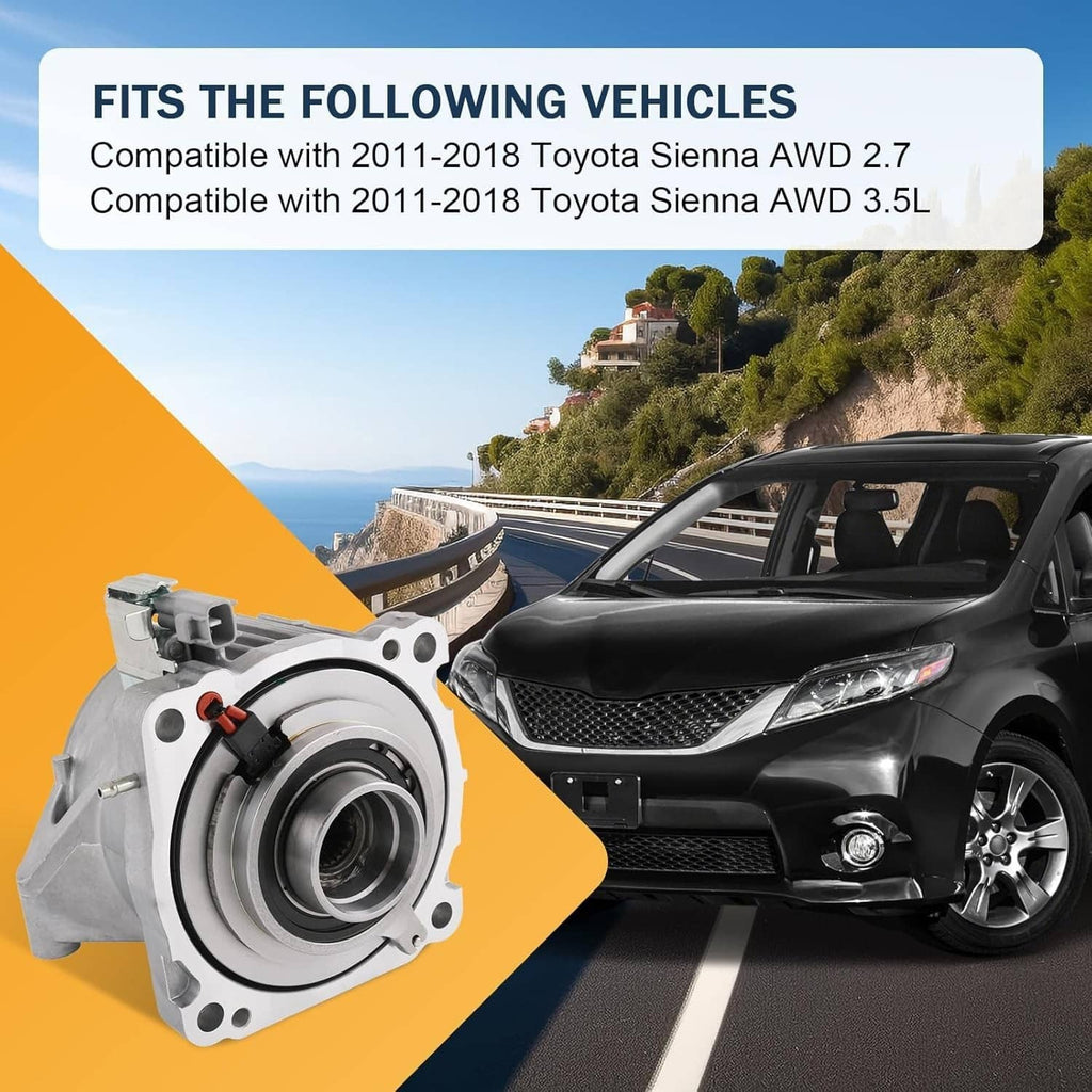 Rear differential viscous coupler with flange and sensor connector, gray metal