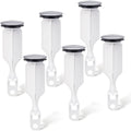 Bathroom sink pop-up stopper, white stem with chrome top cap, two-hole style