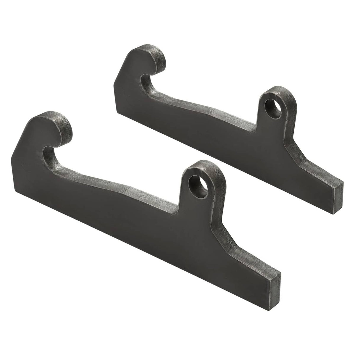 Quick attach loader bracket mounts, two black U-shaped ears with mounting holes.