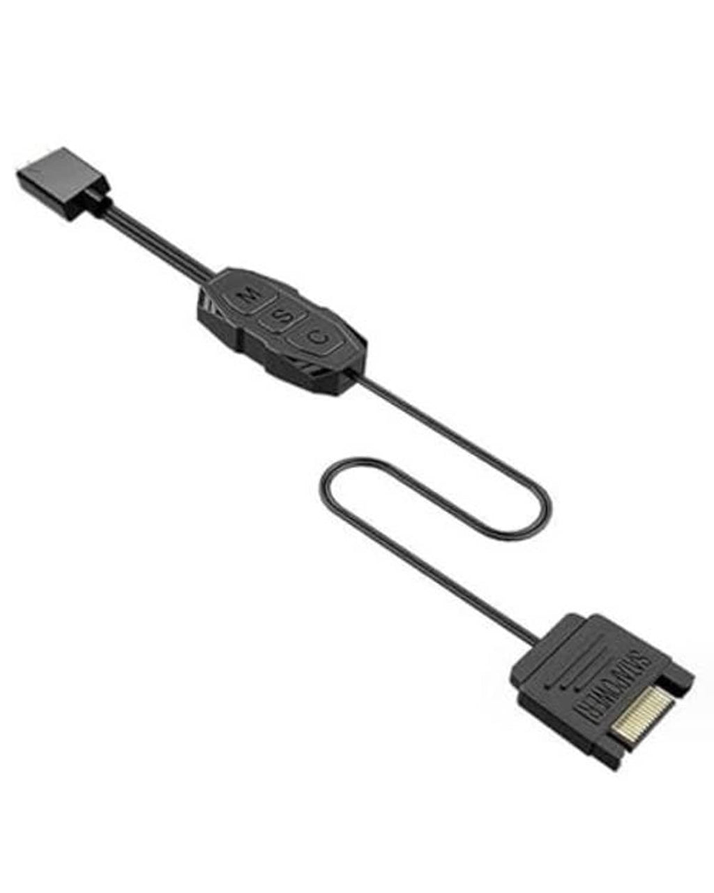 ARGB mini controller cable set with inline switch module and two connector ends