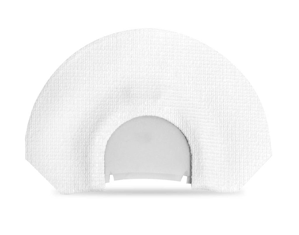 White foam turkey mouth call with curved arch opening