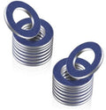 Oil drain plug gasket washers with blue outer seal and silver metal ring, pair shown