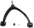 Front right upper suspension control arm with ball joint, black metal link and bushings