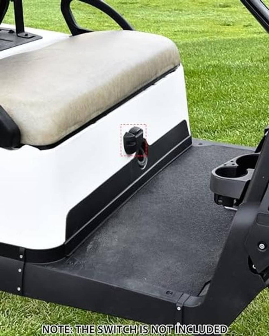 Black switch housing base cover with raised handle and two side mounting holes