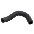 Black engine coolant inlet hose with curved shape and two open ends