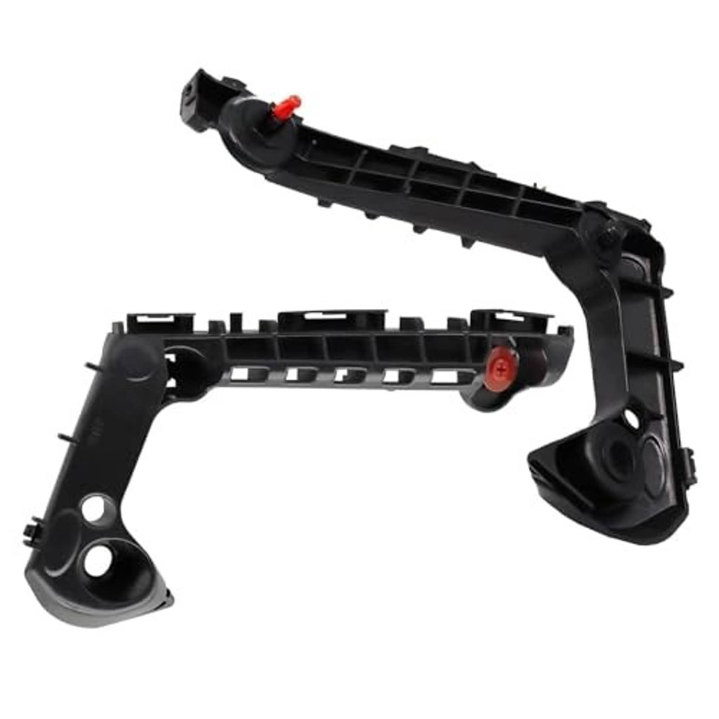 Black front bumper mounting brackets, left and right sides, with red locating clips
