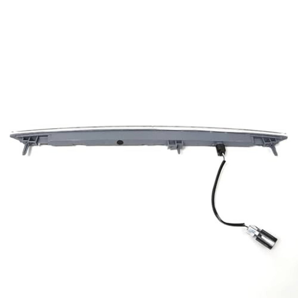 High-mount brake light housing underside with mounting tabs and wiring pigtail