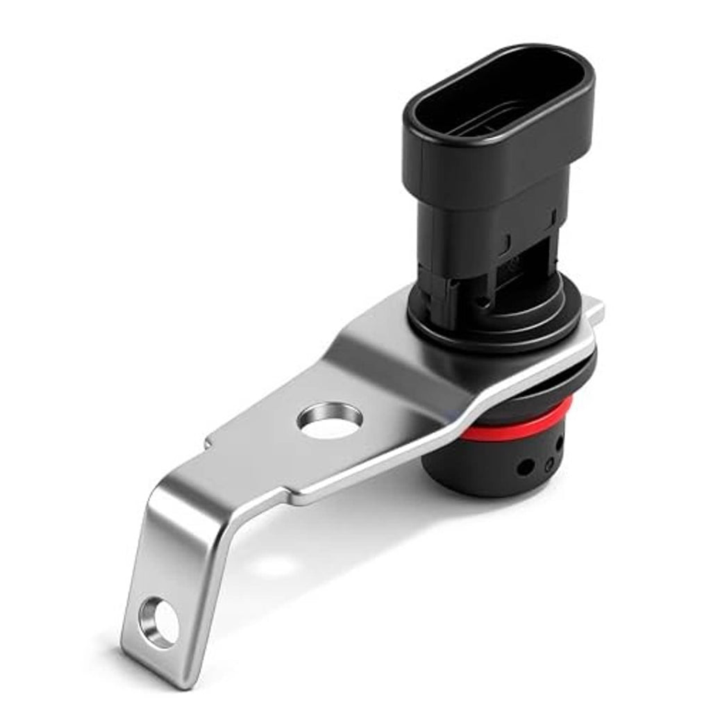 Crankshaft position sensor with black housing and visible red sealing ring