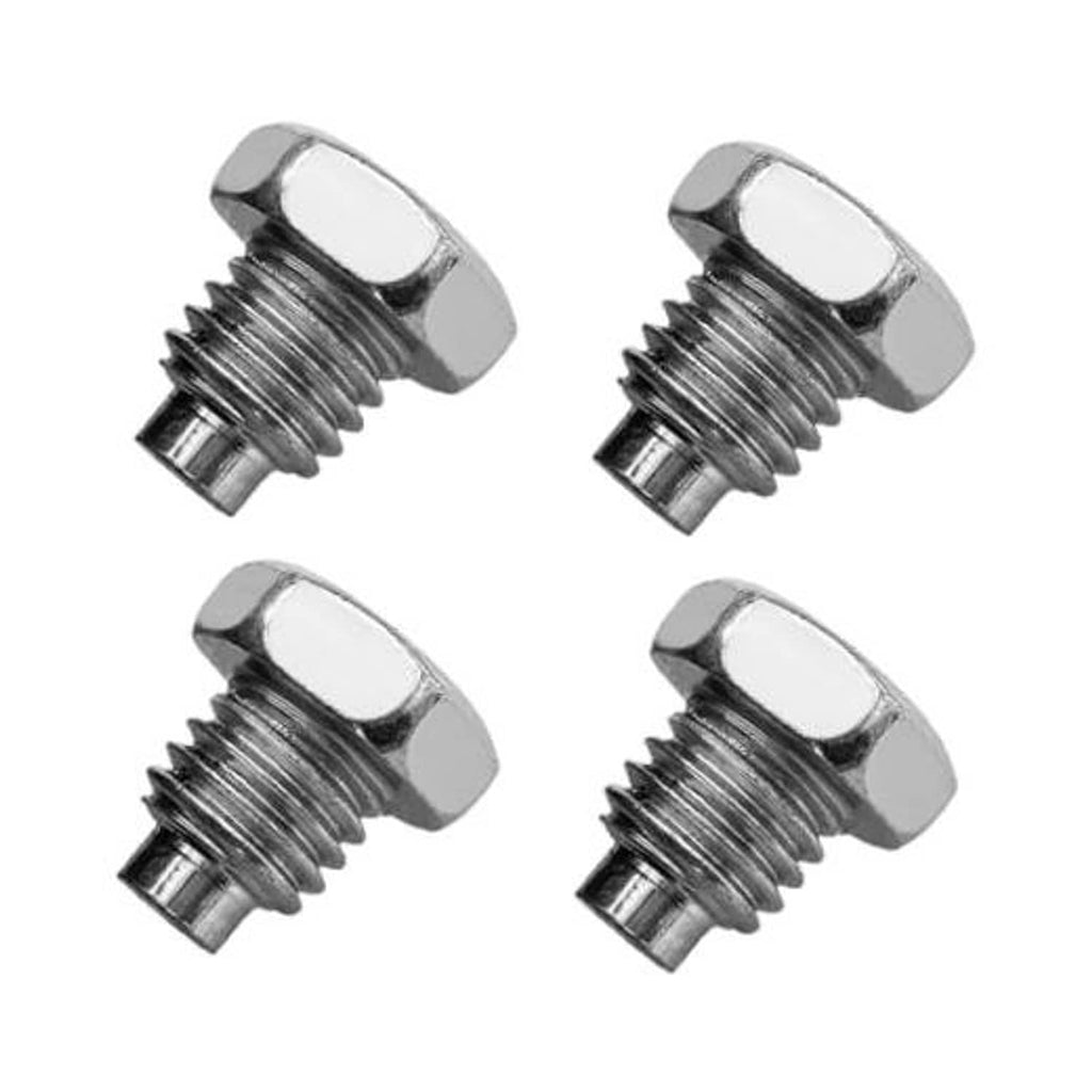 4-piece floor jack handle bolt set, silver steel hex head with threaded stem