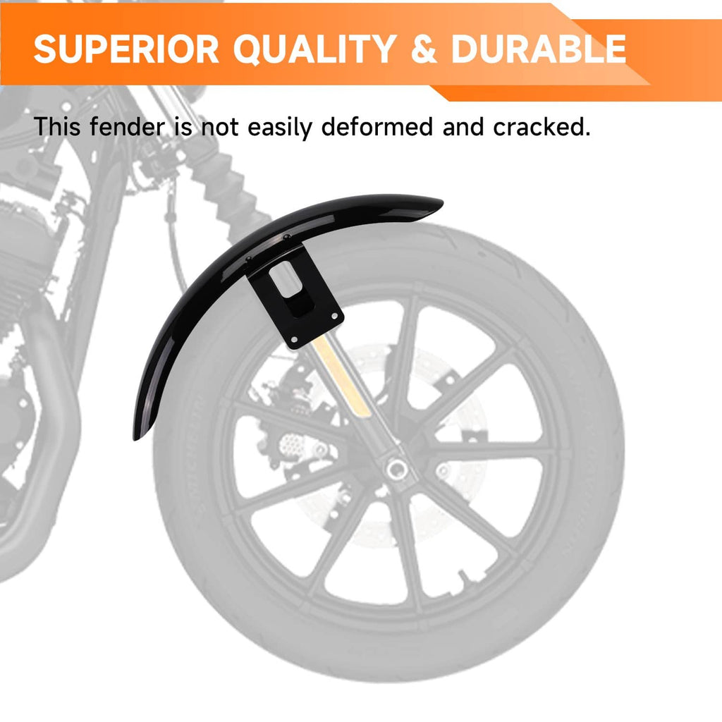RivetOak US Vivid Black Front Fender For Harley Sportster XL Iron 1200 XL883 XL1200 72
