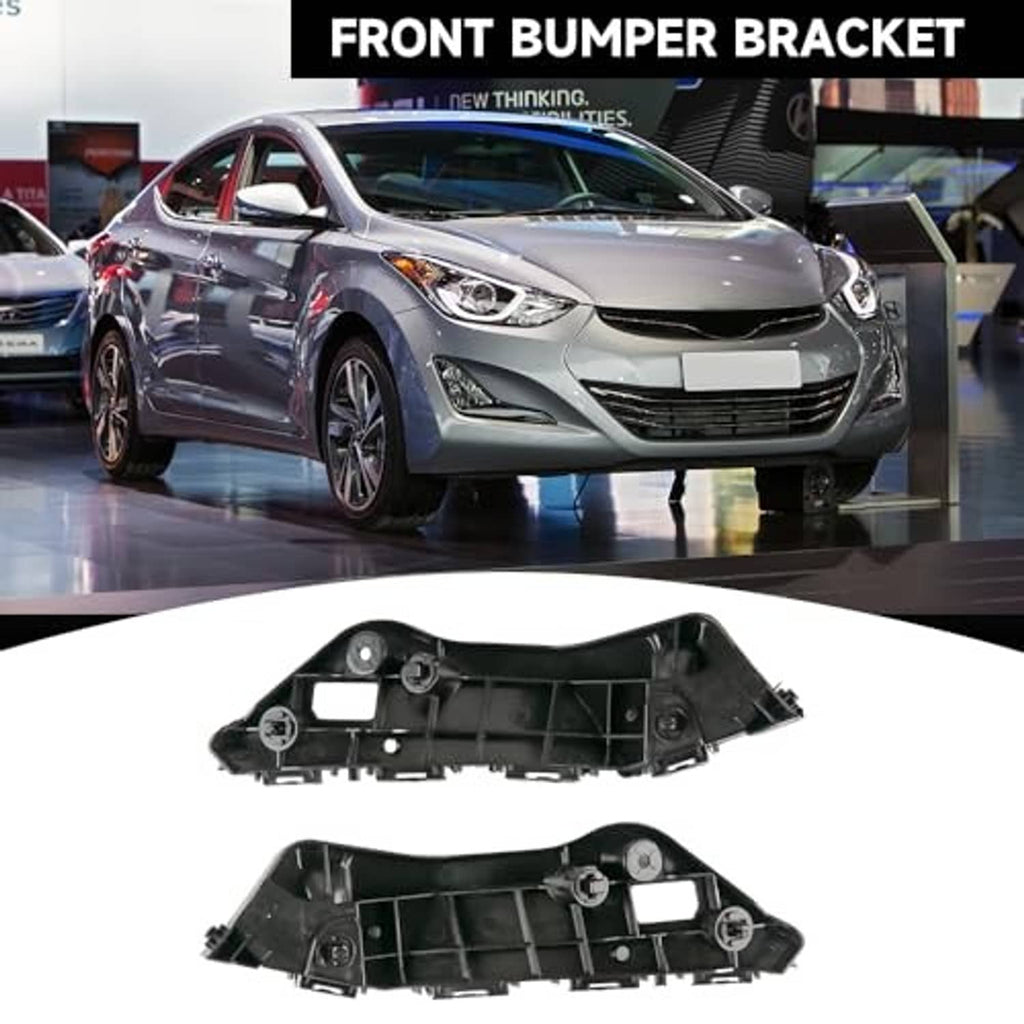 Front bumper bracket mounts, pair of black plastic supports shown detached