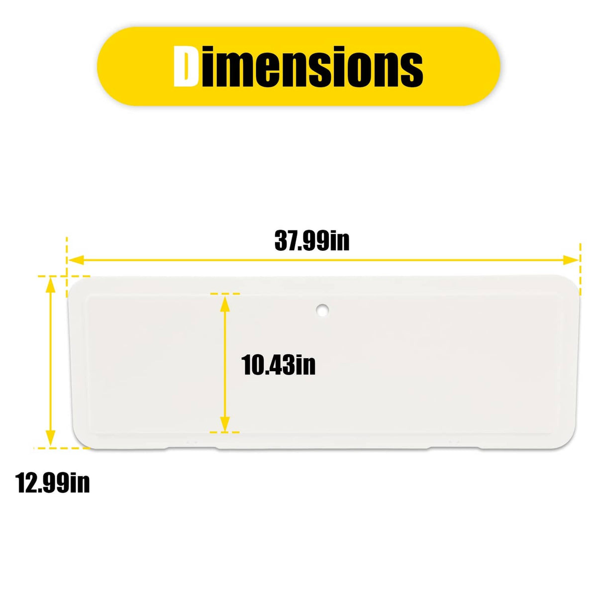 Boat locker door cover lid dimensions shown on white panel, 37.99 in by 12.99 in