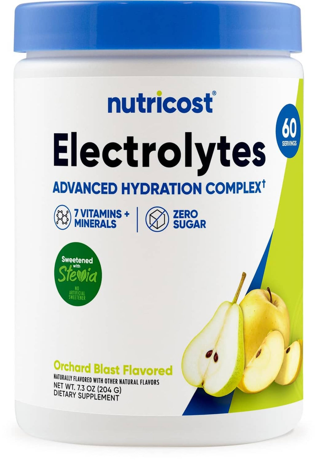 Nutricost electrolytes complex powder container, orchard blast flavor, 60 servings