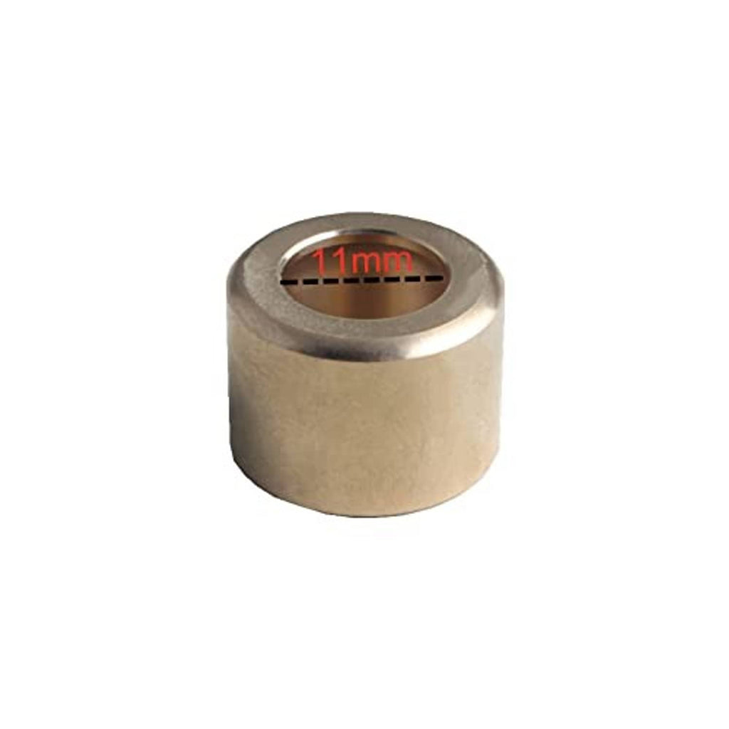 Brass shifter bushing top view showing 11mm opening diameter