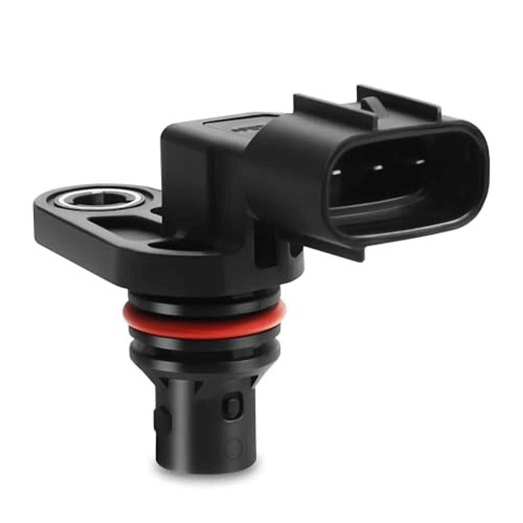 Camshaft position sensor with curved housing, 3-pin connector, and red seal ring