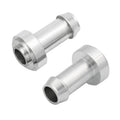 Metal weldable hose barb tail nipple fitting, silver, with barbed connection end