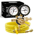 Nitrogen regulator with dual PSI gauges and brass body, CGA580 inlet