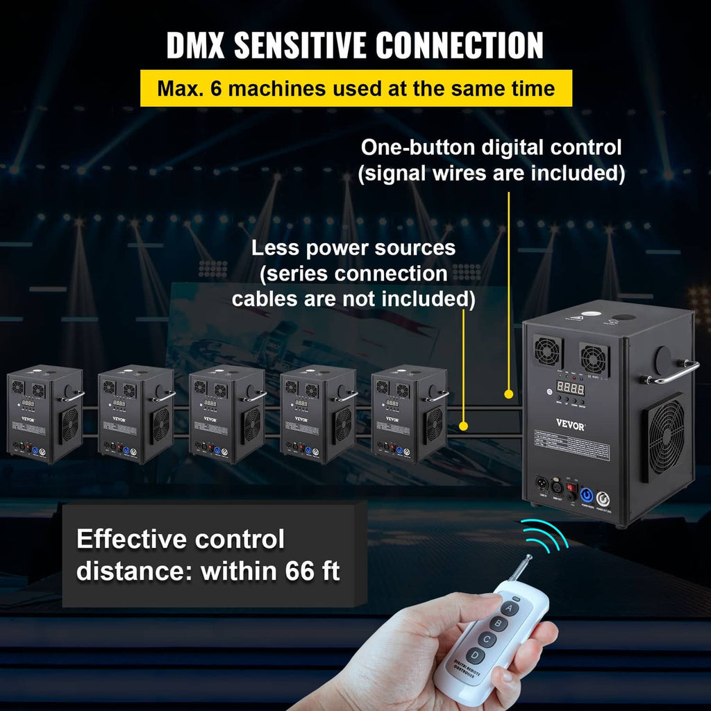 700W cold spark machine with DMX remote control and front status display