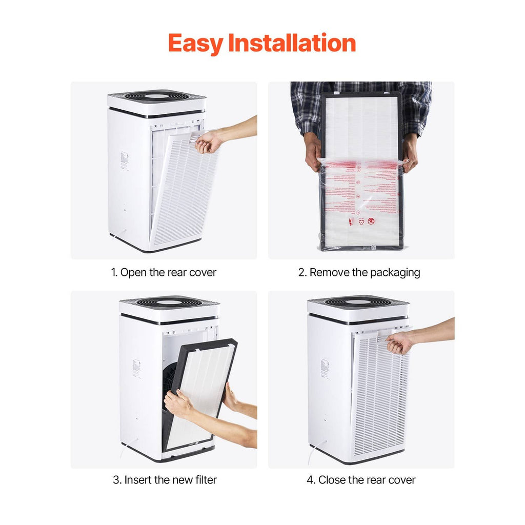 Replacement air filter insert with pleated white media and black frame