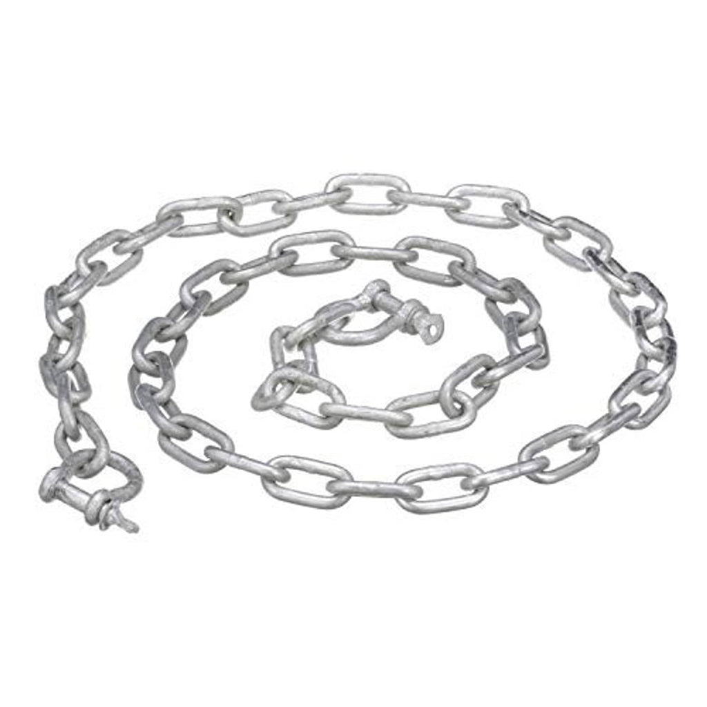 Galvanized steel lead chain with interlocking round links