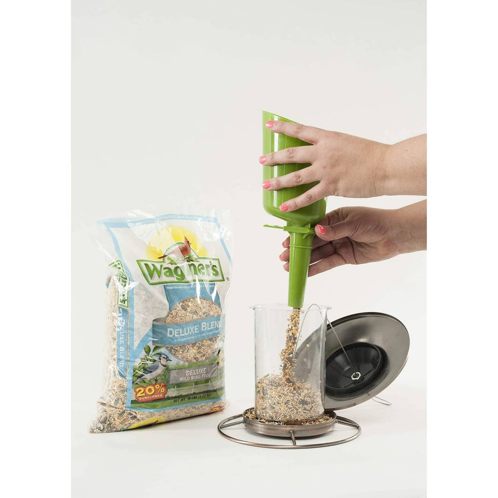 Deluxe wild bird food bag with hanging bird feeder holding the seed mix