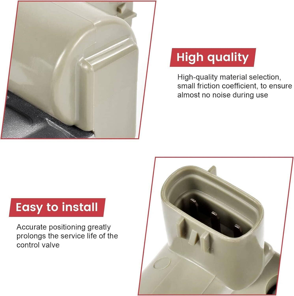 Idle air control valve close-up of beige plastic cover and molded sensor connector