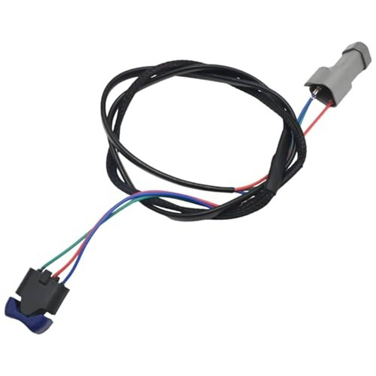 Replacement trim switch wiring harness with black cables and grey plug connectors