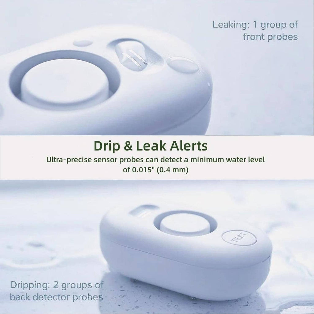 RivetOak 5 Pack Water Leak Detectors for Home, 100dB Sensor Alarm White