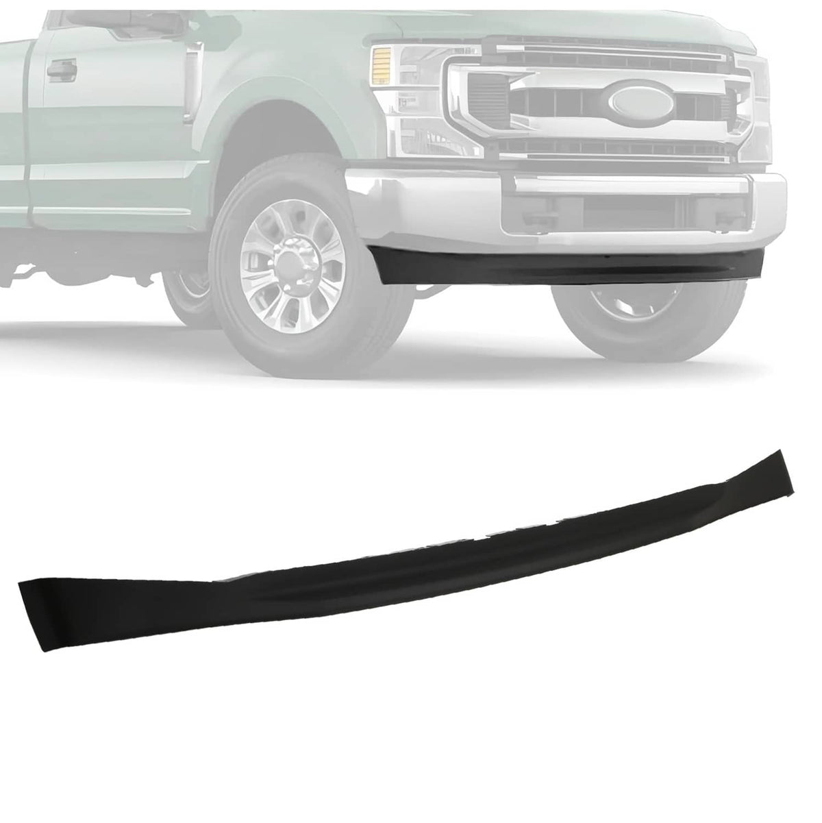 Front lower bumper valance, black plastic trim for truck front fascia