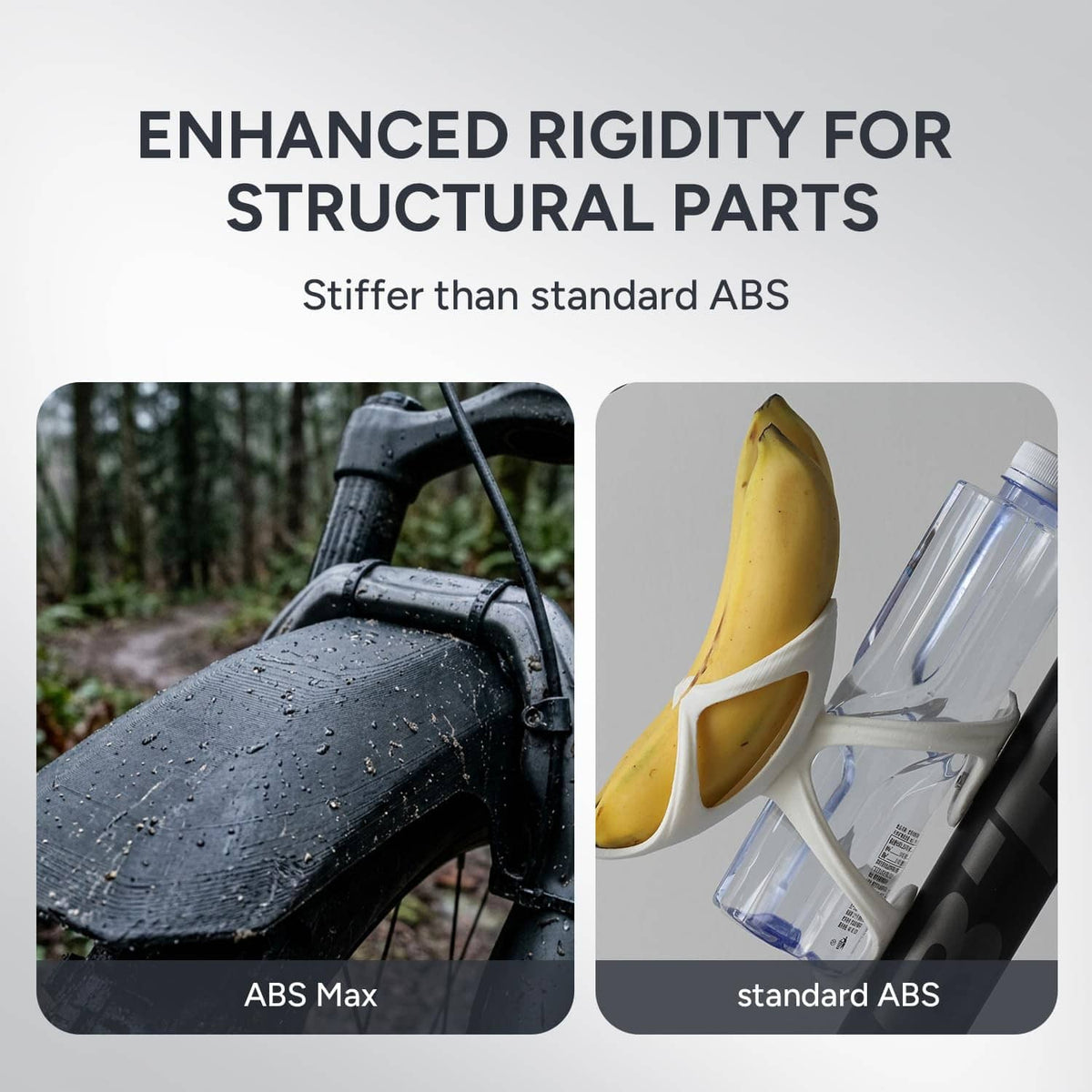 Filament rigidity comparison image with stiff structural parts