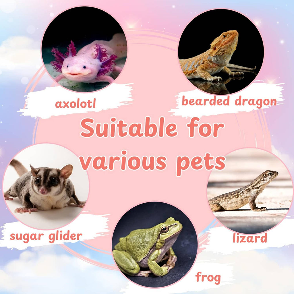 Axolotl hammock compatibility graphic with axolotl and other pet icons