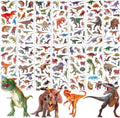 Kids dinosaur sticker sheets with colorful 3D puffy dinosaurs on white backing