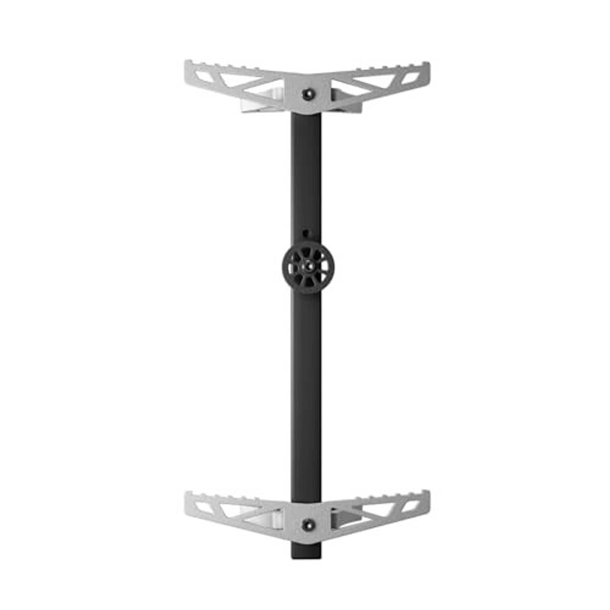 Black climbing sticks with two silver non-slip steps and central grip disc