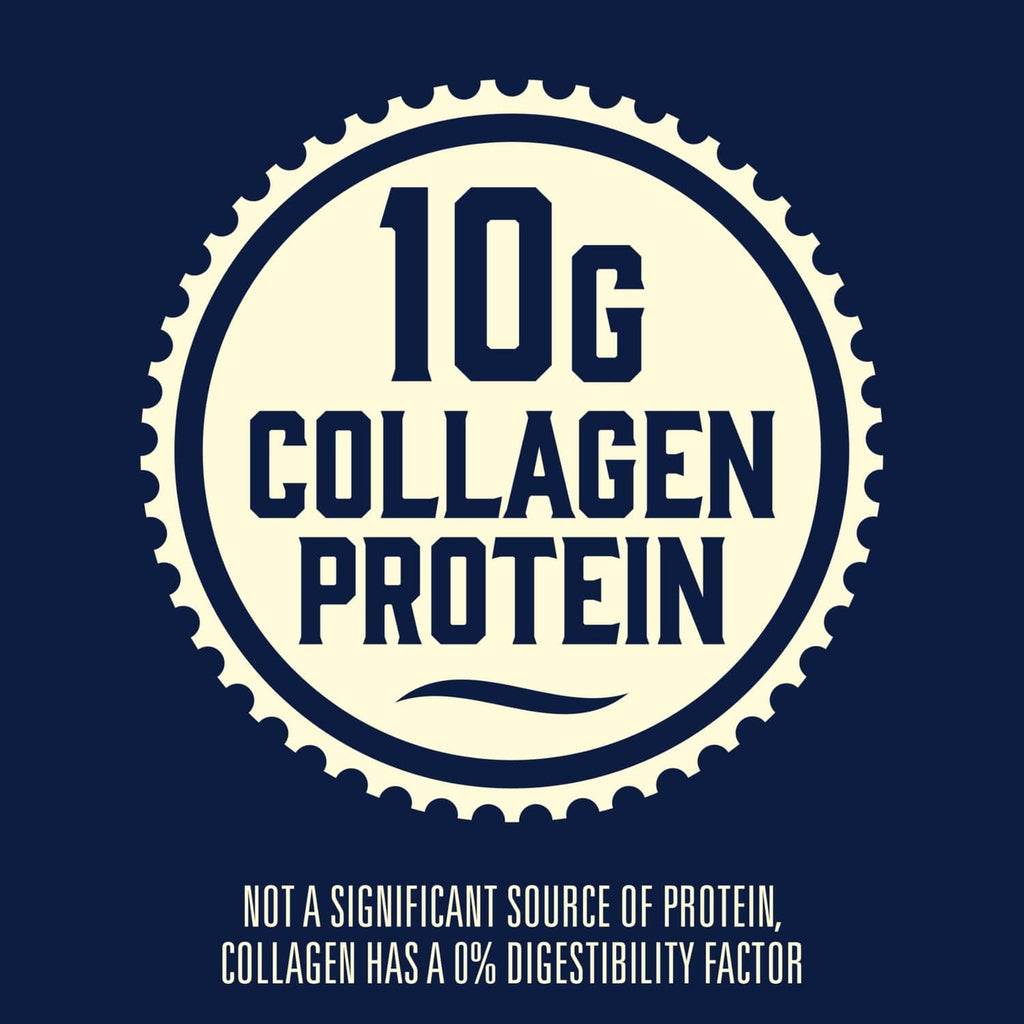 Nutrition seal reading 10g collagen protein and 0% digestibility factor statement