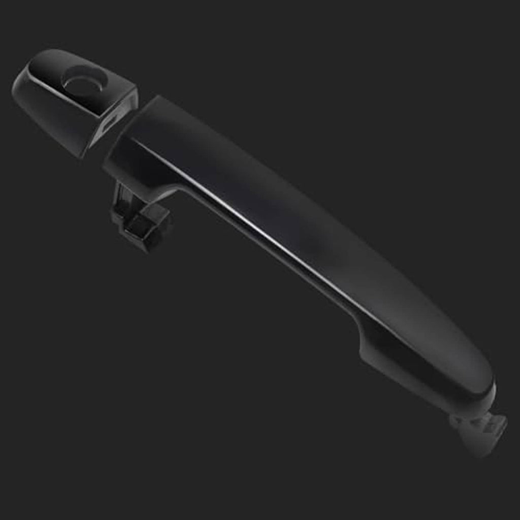 Front exterior door handle, side view, with keyhole opening and end mounting tab