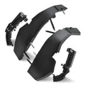 Black bumper bracket cover retainer kit with mounting clips and support brackets