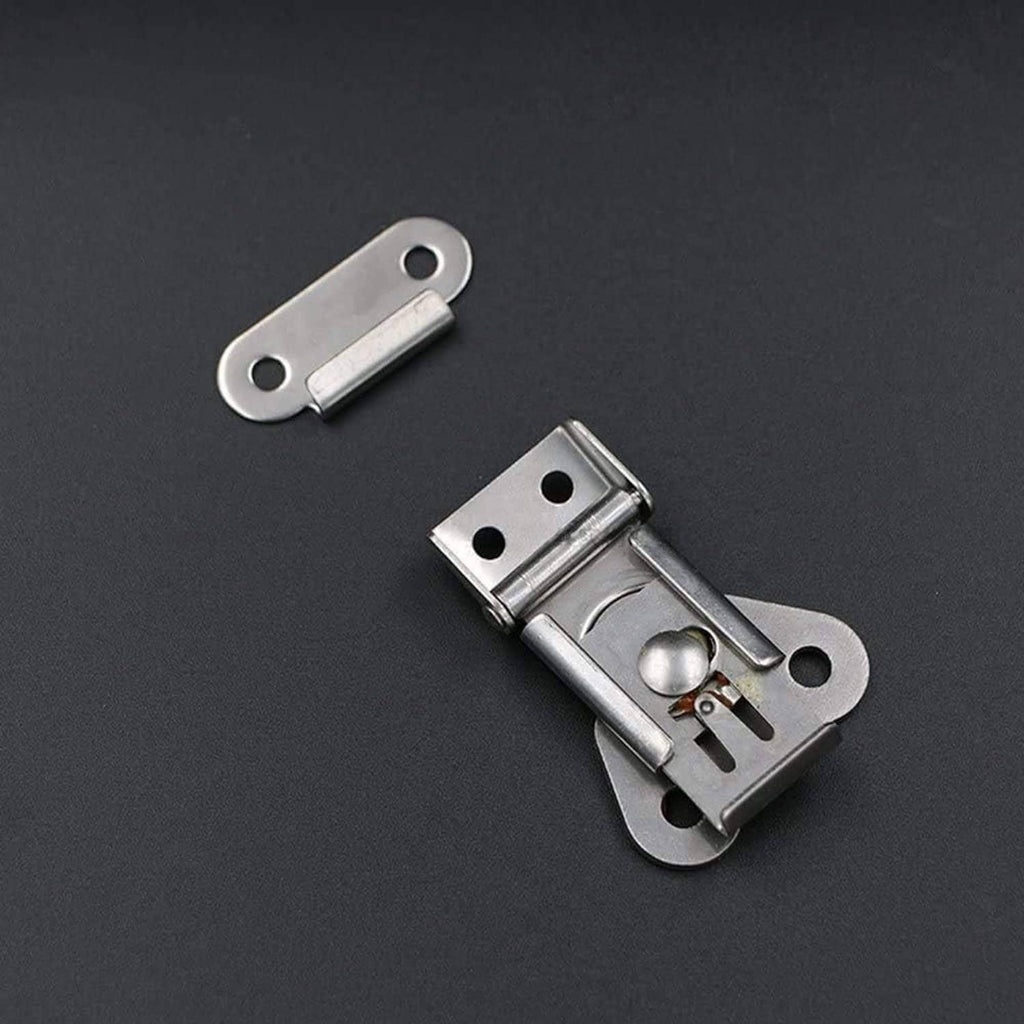 Stainless steel butterfly latch set with top loop latch and separate keeper