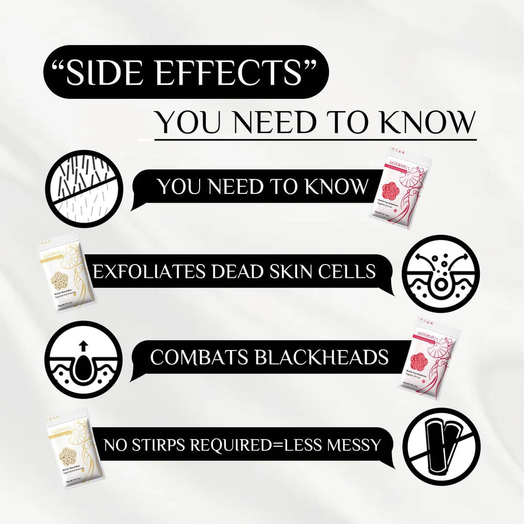 Hard wax kit side-effects info on exfoliating dead skin and combating blackheads