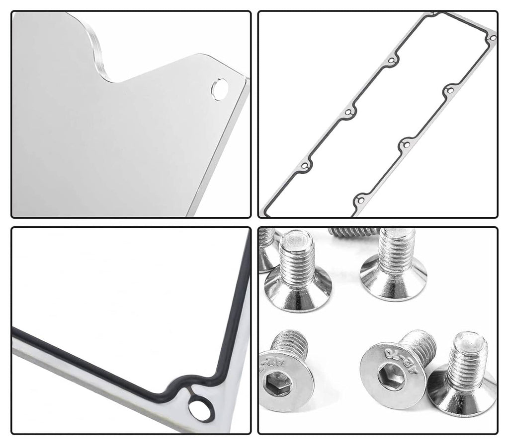 Gasket cover plate details with formed seal edge and stainless bolts