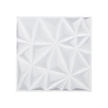 White 3D diamond relief wall panel sheet with geometric matte texture, square tile