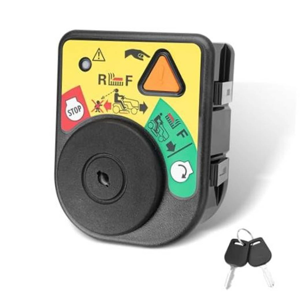 Ignition switch module with two keys and dark key cylinder