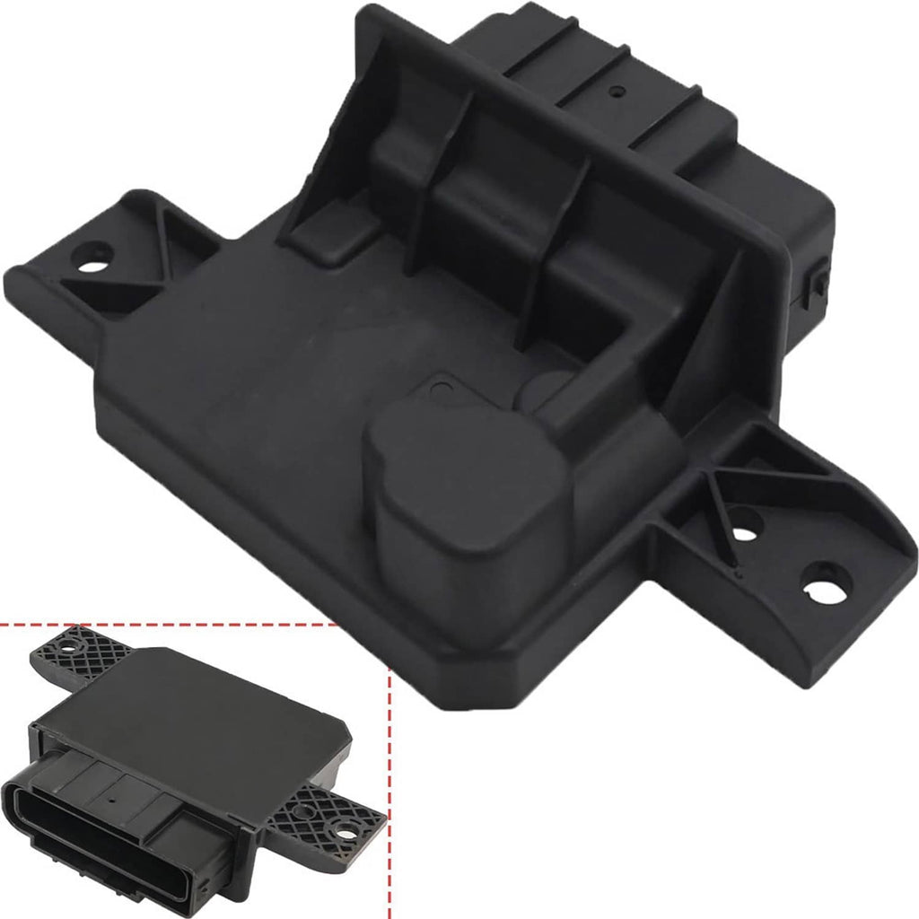 Fuel pump power control module, black plastic housing with side mounting bracket
