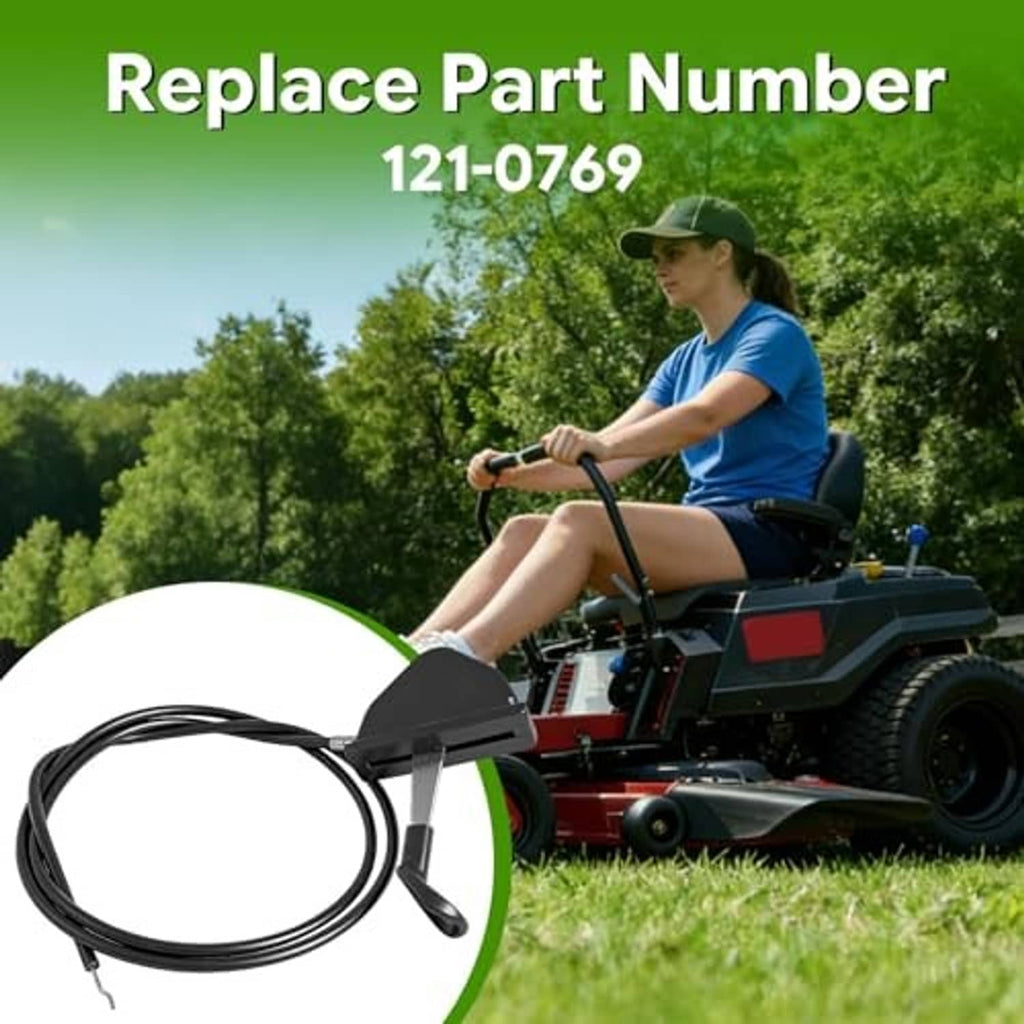 Throttle cable replacement kit with black lever and coiled cable