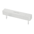 Ceramic cement power resistor, light gray block with two wire leads