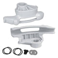 Tire changer duck bill demount head with mounting pin and O-ring seal, white plastic