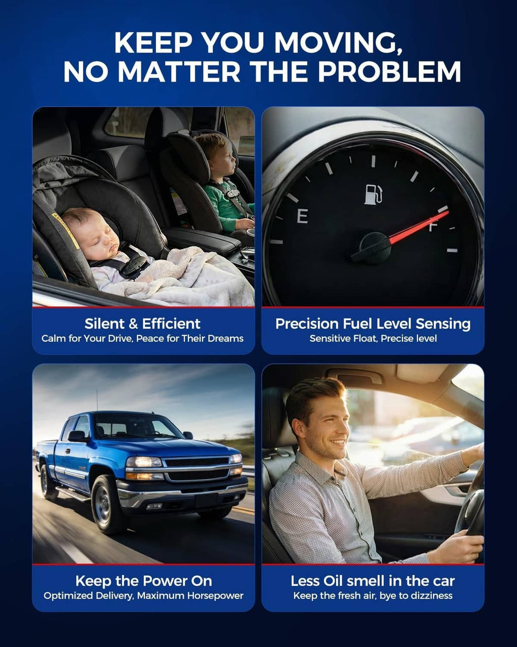 Fuel pump performance and reliability benefits graphic