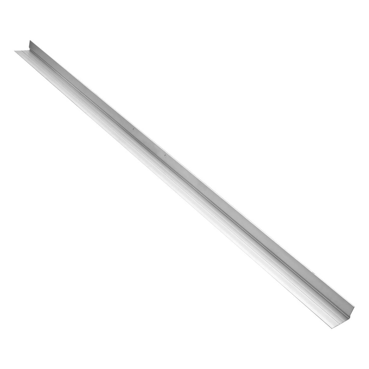 Silver aluminum screed blade with beveled edge and long rectangular shape