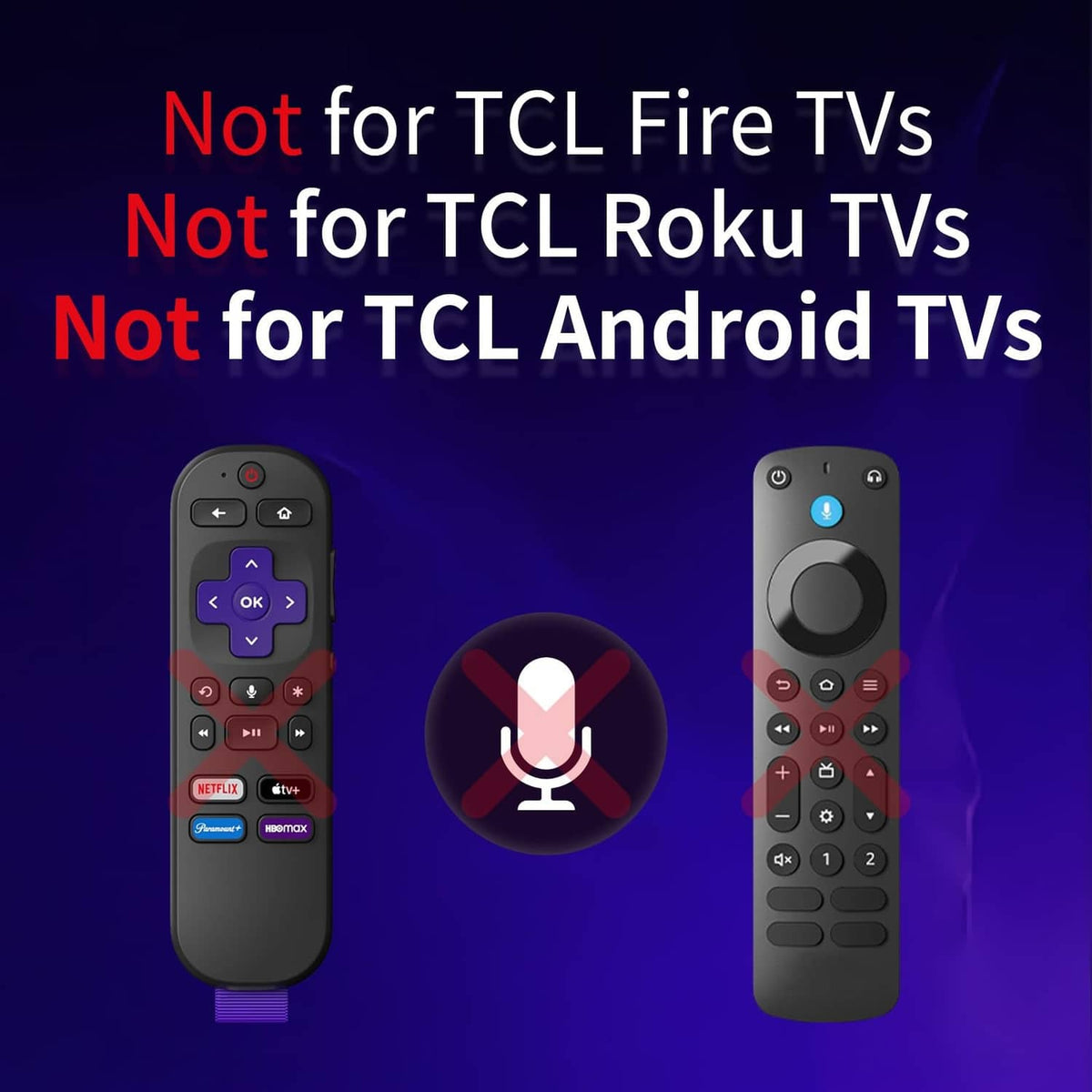 Two black TV remotes shown side by side, with Netflix and p.video shortcuts