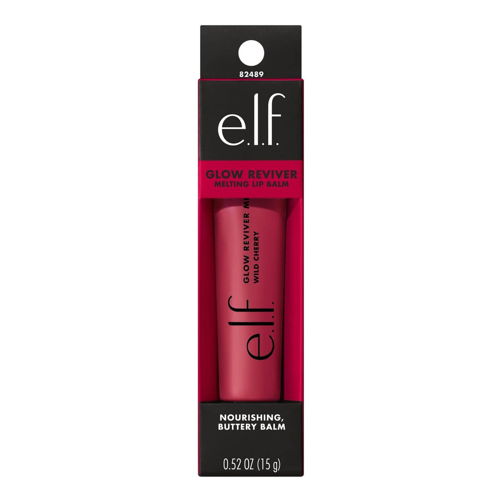 e.l.f. Glow Reviver Melting Lip Balm Wild Cherry boxed product, 0.52 oz